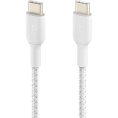 Belkin BOOST CHARGE 1m USB Type-C Cable - Premium Quality, Fast Charging, Durable & Stylish White Design